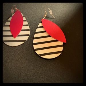 Large leather earrings